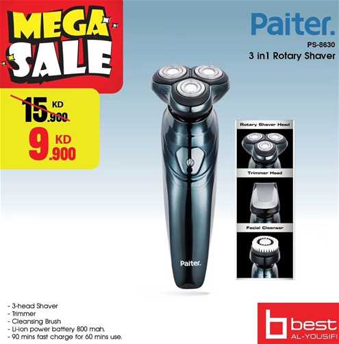 Paiter PS-8630 3 in1 Rotary Shaver