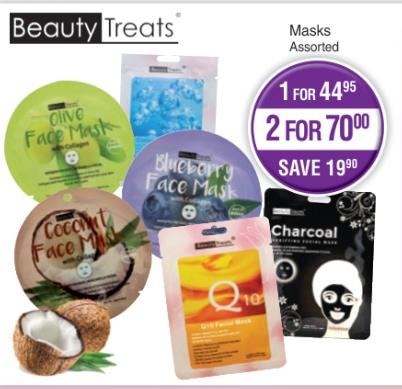Beauty Treats Masks Assorted
