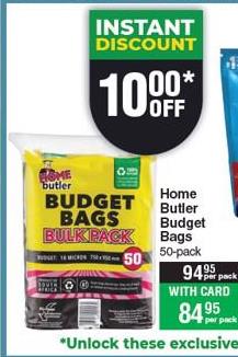 Home Butler Budget Bags