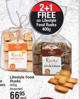 Lifestyle Food Rusks 400g Assorted