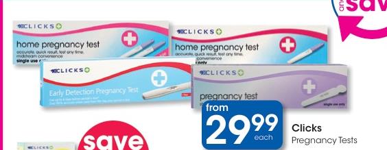 Clicks Pregnancy Tests