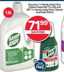 Buy Any 1x Handy Andy Ji Andy Foor Cleaner Assorted 200ml