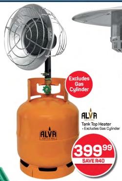 ALVA Tank Top Heater Excludes Gas Cylinder