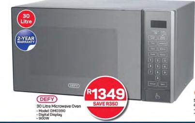 DEFY 30 Litre Microwave Oven + Model: DMO350 + Digital Dicplay