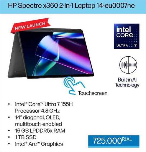 HP Spectre x360 2-in-1 Laptop 14-eu0007ne