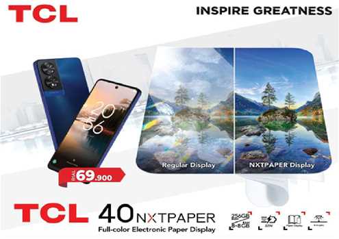 TCL 40NXTPAPER Full-color Electronic Paper Display