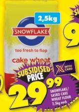 SNOWFLAKE /SASKO CAKE WHEAT FLOUR 2,5kg