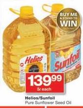 Helios/Sunfoil Pure Sunflower Seed 5L Each