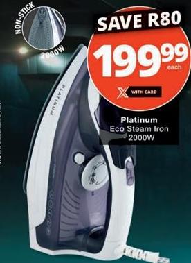 Platinum Eco Steam Iron 2000W