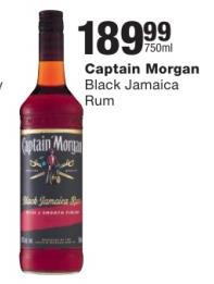 Captain Morgan Black Jamaica Rum 750ml 