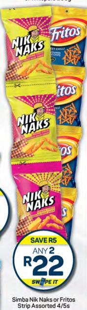 Simba Nik Naks or Fritos Strip Assorted 4/5s