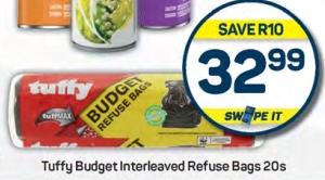 Tuffy Budget Interleaved Refuse Bags 20s