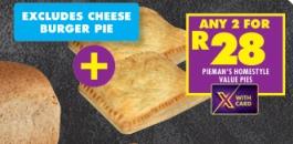 PIEMAN'S HOMESTYLE VALUE PIES ANY 2