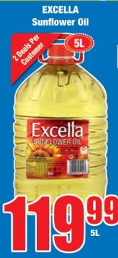 Excella Sunflower Oil 5L
