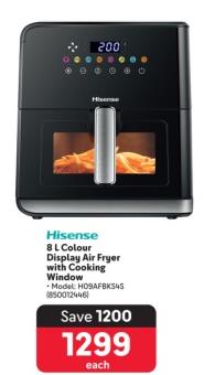 Hisense 8L Colour Display Air Fryer with Cooking Window 