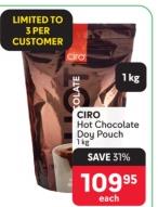 CIRO Hot Chocolate Doy Pouch 1kg 