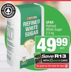 SPAR Refined White Sugar 2.5 kg