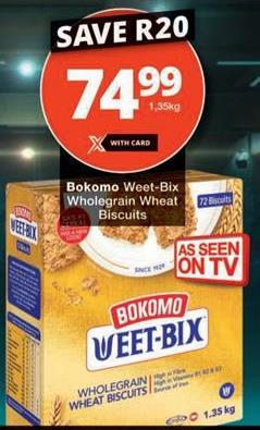 Bokomo Weet-Bix Wholegrain Wheat Biscuits