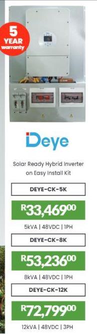 Solar Ready Hybrid Inverter on Easy Install Kit 5kVA | 48VDC | 1PH