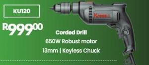 Corded Drill 650W Robust motor 13mm | Keyless Chuck