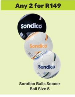 Sondico Balls Soccer Ball Size 5 any 2