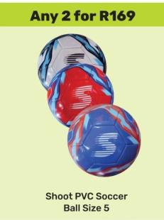 Shoot PVC Soccer Ball Size 5 any 2 