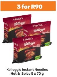 Kellogg's Instant Noodles Hot & Spicy 5x70g 