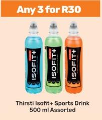 Thirsti Isofit+ Sports Drink 500ml Assorted Any 2