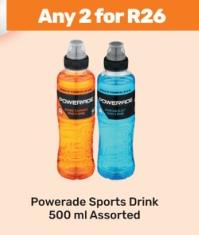 Powerade Sports Drink 500ml Assorted Any 2