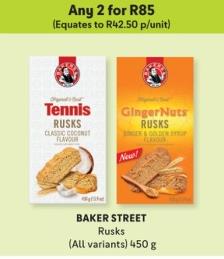 Baker Street Rusks (All variants) 450g Any 2