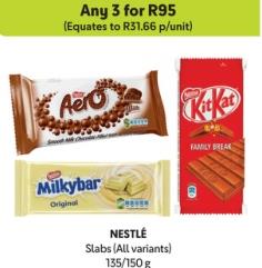 NESTLE Slabs (All variants) 135/150g Any 3