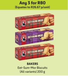 BAKERS Eet-Sum-Mor Biscuits (All variants) 200g Any 3