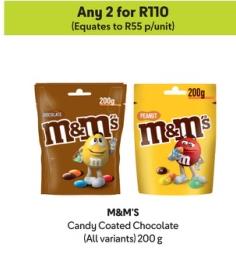 M&M'S Candy Coated Chocolate (All variants) 200g 