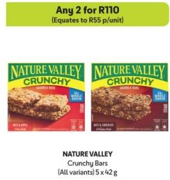 NATURE VALLEY Crunchy Bars (All variants) 5x42g Any 2