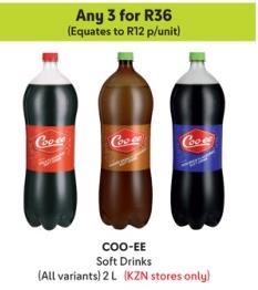 COO-EE Soft Drinks (All variants) any 3 