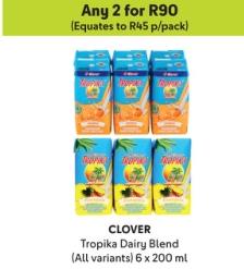 CLOVER Tropika Dairy Blend (All variants) 6 x 200 ml any 2 