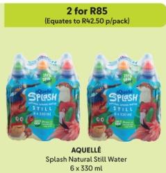 AQUELLÉ Splash Natural Still Water 6 x 330 ml