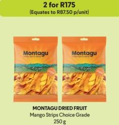 Montagu Dried Fruit Mango Strips Choice Grade 250 gm 