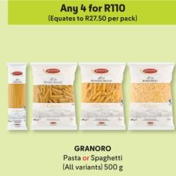 GRANORO Pasta or Spaghetti (All variants) 500g Any 4