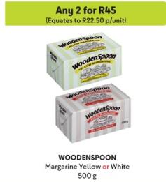 WOODENSPOON Margarine Yellow or White 500g Any 2