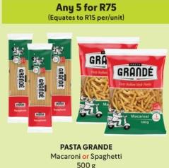 Pasta Grande Macaroni or Spaghetti any 5 