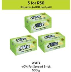 D'LITE 40% Fat Spread Brick 500 g