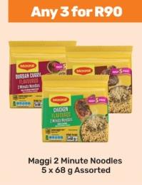 Maggi 2 Minute Noodles 5x68g Any 3