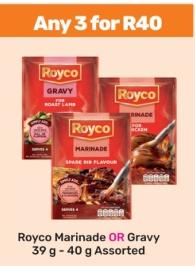 Royco Marinade OR Gravy Assorted 39g - 40g Assorted Any 3