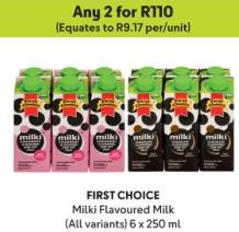 First Choice Milki Flavoured Milk (All variants)  any 2 