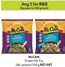 McCAIN Frozen Stir Fry (All variants) 700g No Vat Any 2