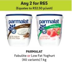 PARMALAT Fabulite or Low Fat Yoghurt (All variants) 1kg Any 2