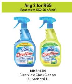 MR SHEEN ClearView Glass Cleaner (All variants) 1L