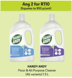 HANDY ANDY Floor & All Purpose Cleaner (All variants) any 2 