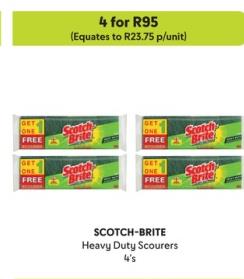 Scotch Brite Heavy Duty Scourers 4's 